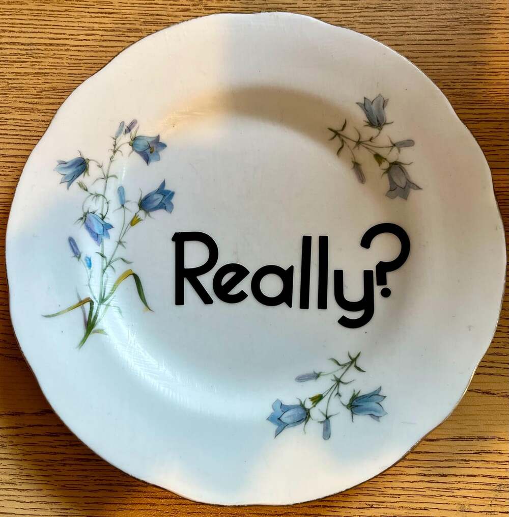 Snarky Decorative Plate | Upcycled Vintage | One-of-a-Kind